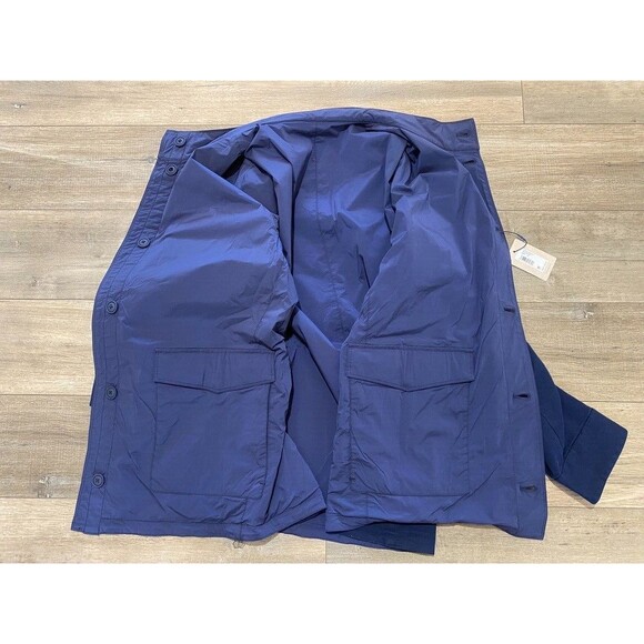 Peter Millar Stowe Reversible Wool Blend Mens XL Navy Blue Safari Jacket - Picture 7 of 10